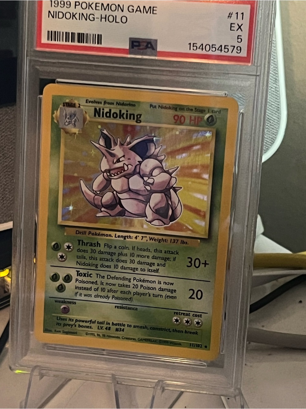 PSA 5 Base Set Nidoking Holo